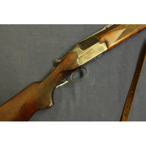 481 - Simson Suhl 12 bore over and under ejector shotgun with 28 inch top vented ribbed barrels, choke Ful... 