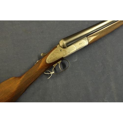 491 - 12 bore side by side ejector shotgun by Cogswell & Harrison, with side plated action, 27 1/2 inch ba... 