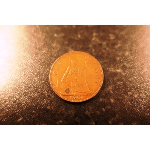 151 - 1964 double tails penny