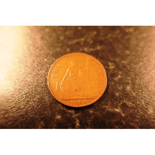 151 - 1964 double tails penny
