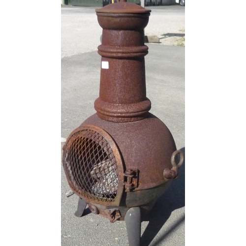 117 - Cast metal chiminea