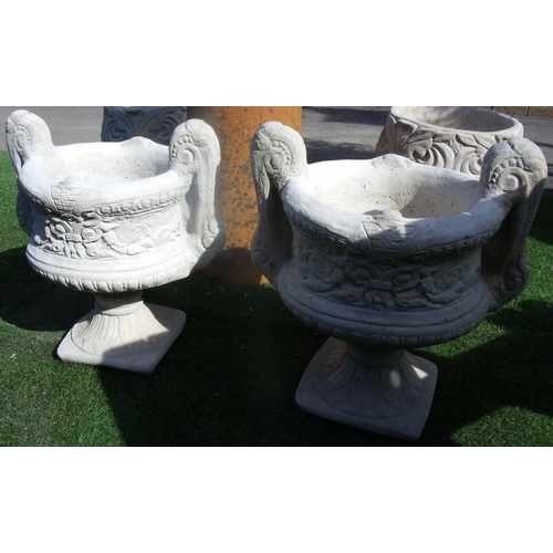 133 - Large decorative two handled urn (2)