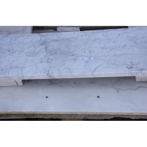 150 - Collection of marble fireplace surrounds and selection of pieces of marble