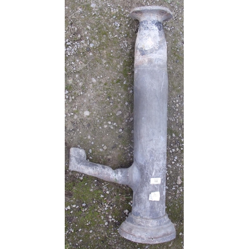 151 - 19th C lead water pump tap and column (length 81cm)