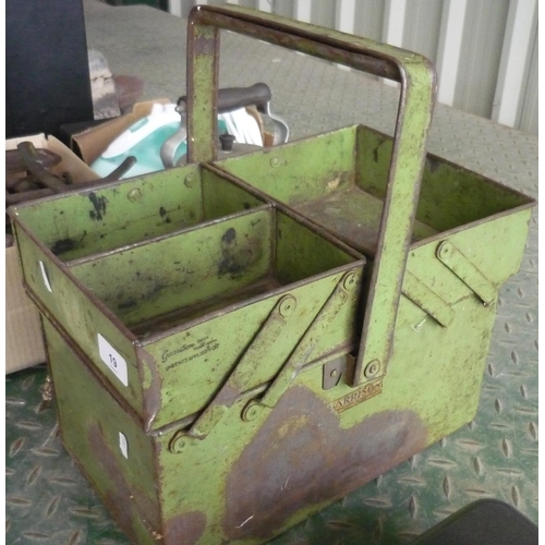 19 - Vintage metal Garrison tool box