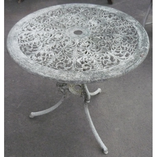 2 - Aluminium garden circular table