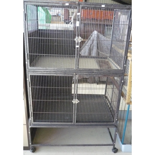 69 - Two storey galvanised cage for pets