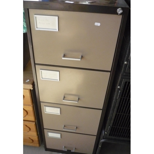 70 - Four drawer filing cabinet with two keys