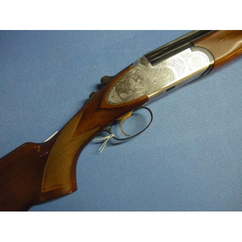 512A - Rizzini 12 bore over & under single selected trigger ejector shotgun with 27 inch vented multi-choke... 