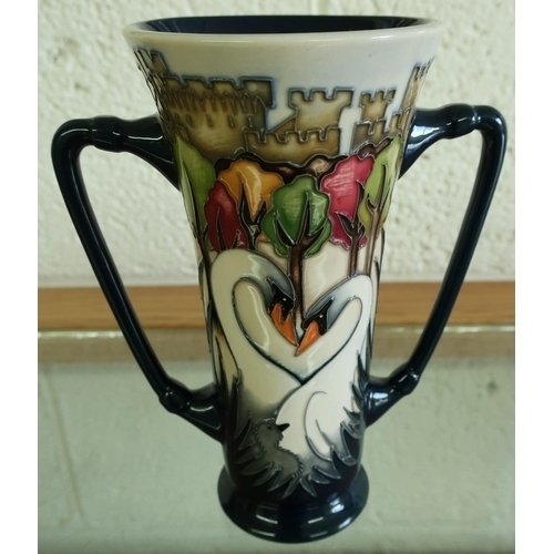 3 - Moorcroft Royal House of Windsor twin handled Rhousel cup (15.5cm high) with monogram initials to th... 