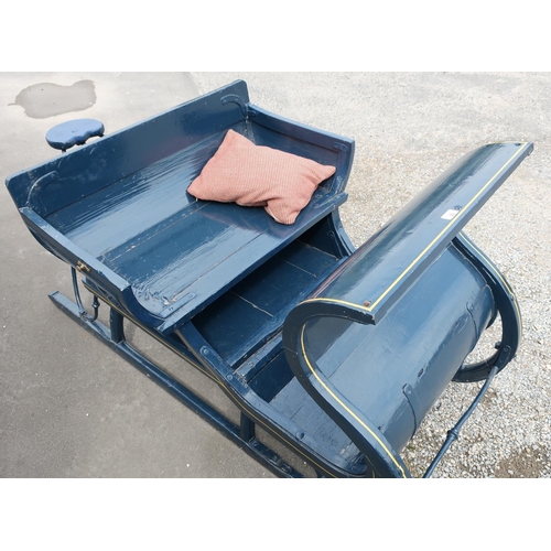 150 - 19th C painted horse drawn sleigh