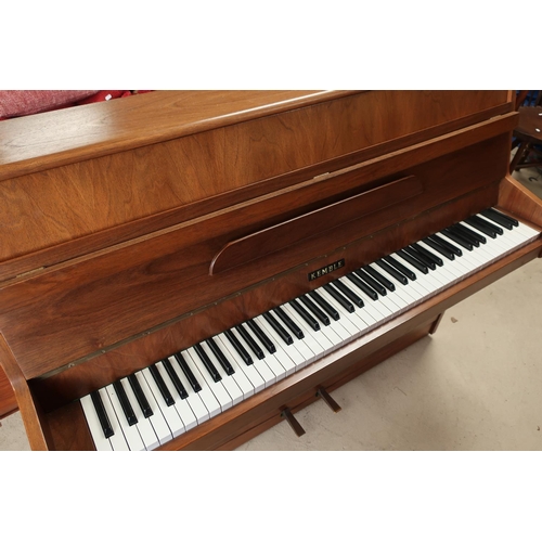 171 - Teak cased Kemble upright overstrung piano