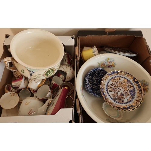174 - Selection of various Spode plates, blue and white, Victorian and later ceramics and 20th C part tea ... 