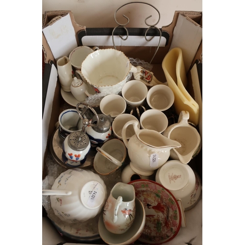 40 - Selection of various decorative ceramics including crested-ware, cruet set, Royal Worcester, Royal D... 