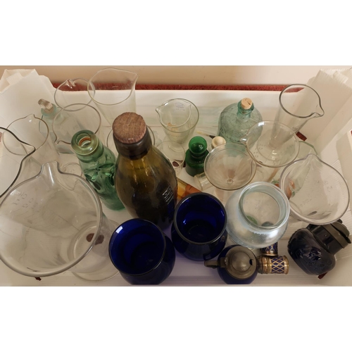 44 - Selection of 19th C and later glass measures, bottles etc of chemist and scientific interest