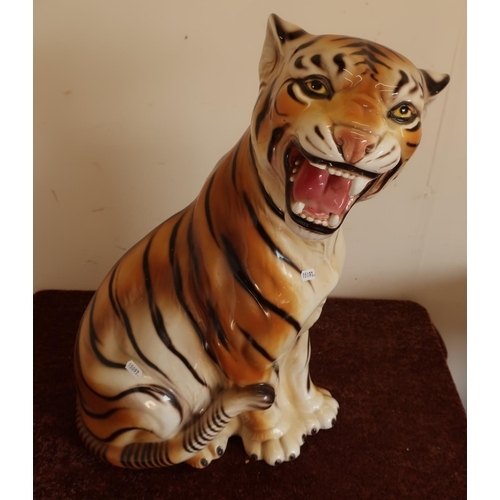 26 - Large ceramic figure of a tiger (approx 60cm high)