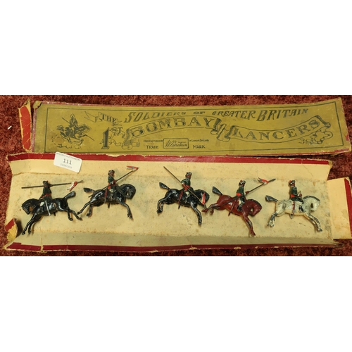 111 - Boxed pre war Britains Bombay Lancers set