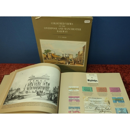14 - 'Coloured Views of the Liverpool and Manchester Railways' by T T Bury hardback edition, and 'The Boo... 