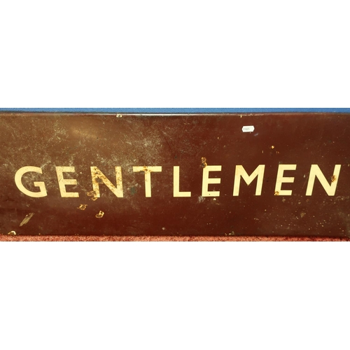 73 - Railway Western region enamel Gentlemen sign (91cm x 30cm)