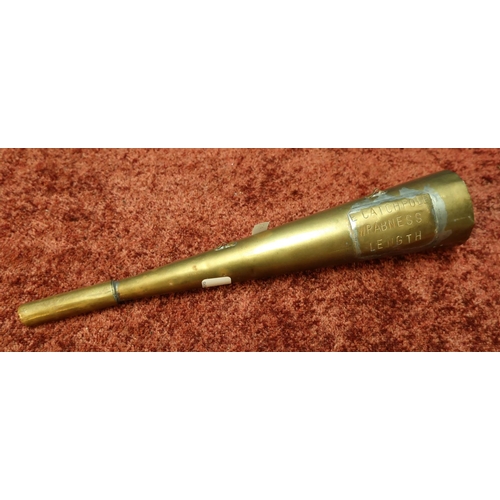 84 - Brass fog type horn marked E Catchpole Wraeness