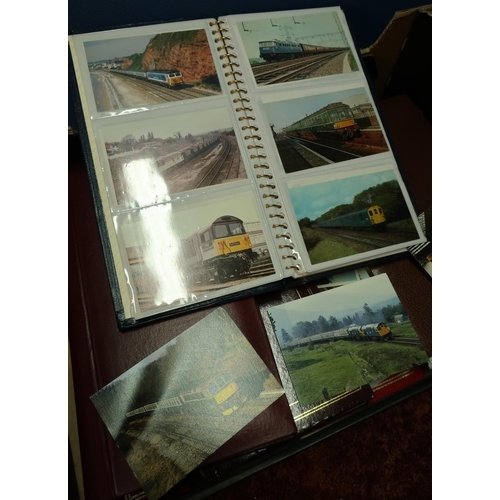 28 - Box containing a quantity of various albums of railway related photographic prints, postcards etc, b... 