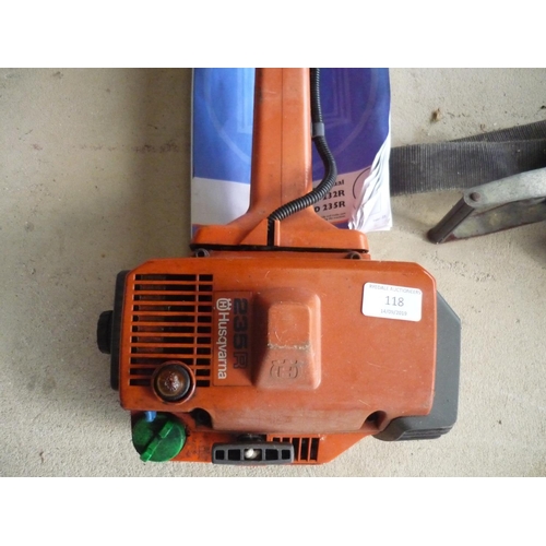 118 - Husqvarna 235R Professional Strimmer with cow horn handlebars