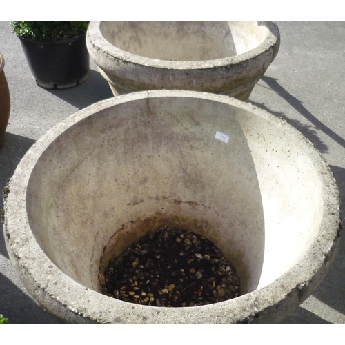 140 - Two extremely large vintage garden planters