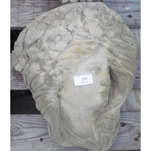 184 - Ladies face wall mounted plaque