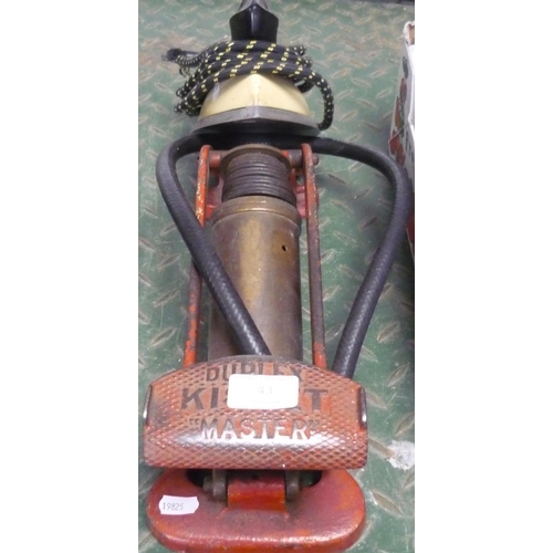 43 - Vintage Duplex Kismet Master foot pump and vintage electric iron