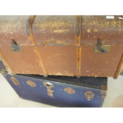 58 - Two large steamer trunks