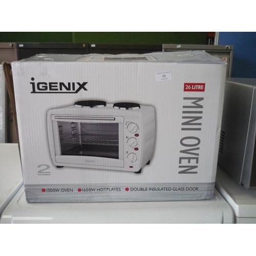 68 - Boxed Igenix 26l mini oven