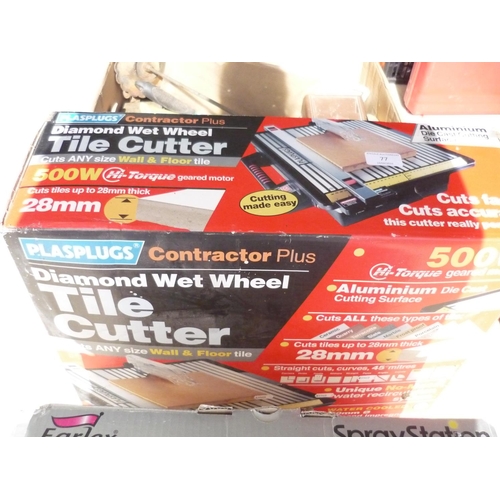 77 - Boxed Diamond wet wheel tile cutter