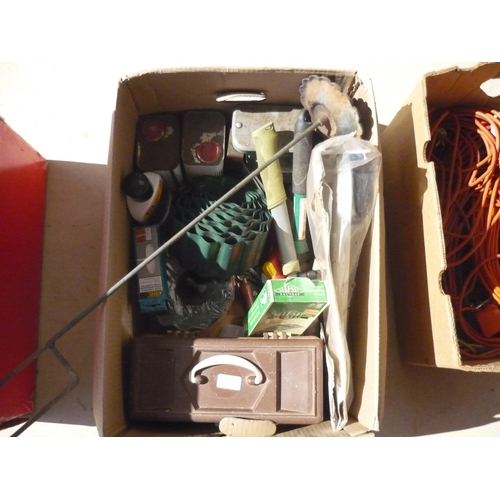 79 - Box of tools, rat trap, shears etc in one box