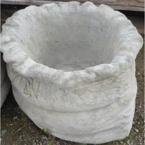 189 - Large sack shaped planter