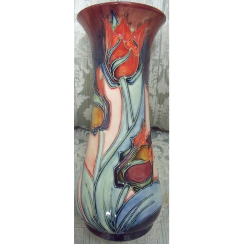 2 - Moorcroft Red Tulip vase (21cm high)