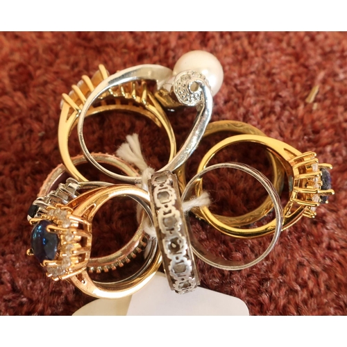 120 - Selection of various assorted dress rings