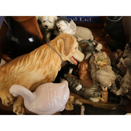 14 - Large selection of mainly dog and cat ceramics