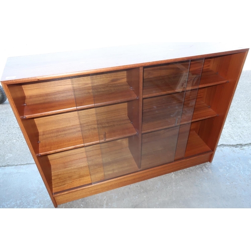 242 - Retro teak side cabinet and a similar drop leaf table