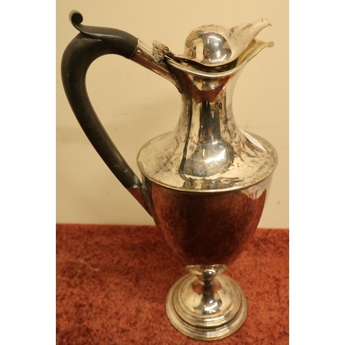 117 - Silver plated Western Ross Coursing Club 1870 presentation ewer shaped jug on turned base