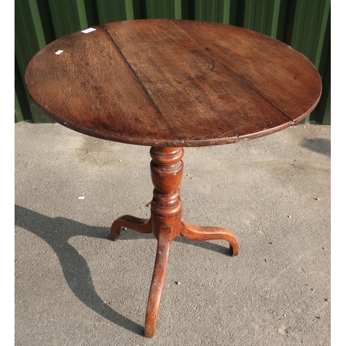 88 - 19th C circular top table on turned column