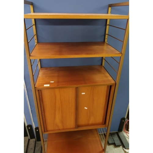 90 - Ladderax storage unit with central compartment and single drawer (width 63cm)