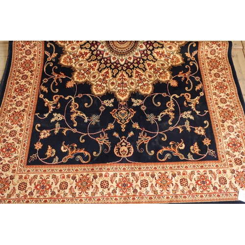 564 - Blue ground Keshan rug (190cm x 140cm)