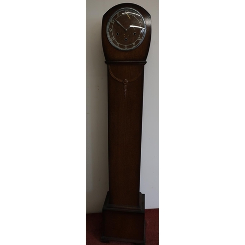 311 - Smiths oak cased grandmother clock