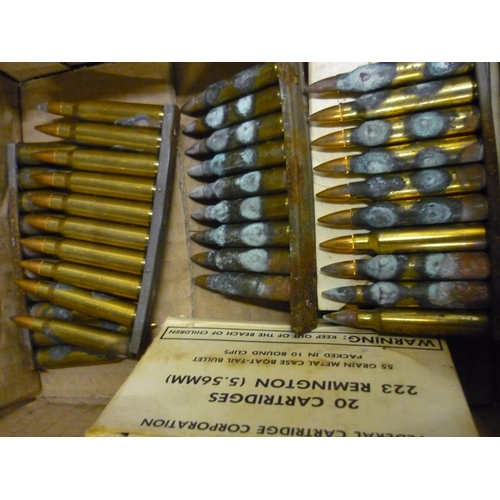 689 - 79 rounds of Remington .223, mostly on clips (section 1 certificate required)