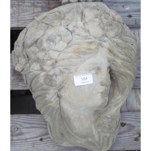 137 - Ladies face wall mounted plaque