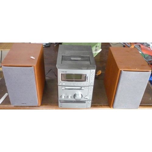 71 - Sony CMT model radio cassette and CD player with speakers