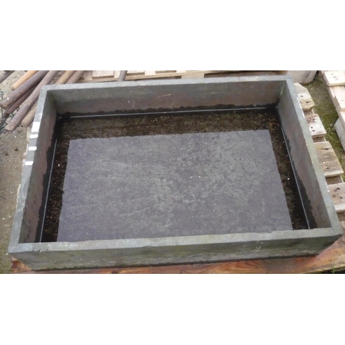 162 - Large slate trough (91cm x 61cm x 20cm)