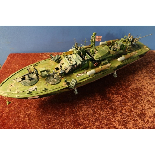 125 - Italeri 1.35 scale model of a Elco 80PT-596 Torpedo boat