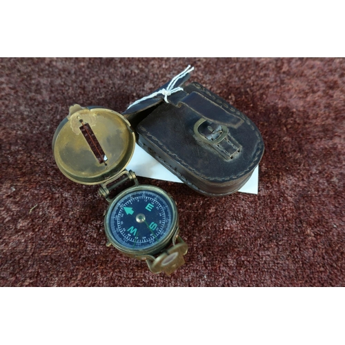 18 - WWI Officers Stanley army issue compass with case