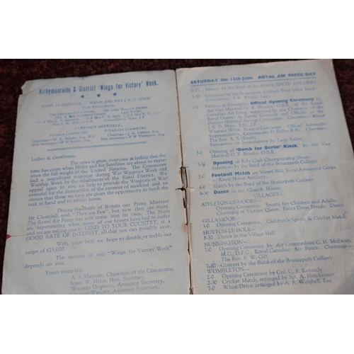 54 - Kirkbymoorside & District Wings For Victory Week June 12th-19th 1943 Official Program